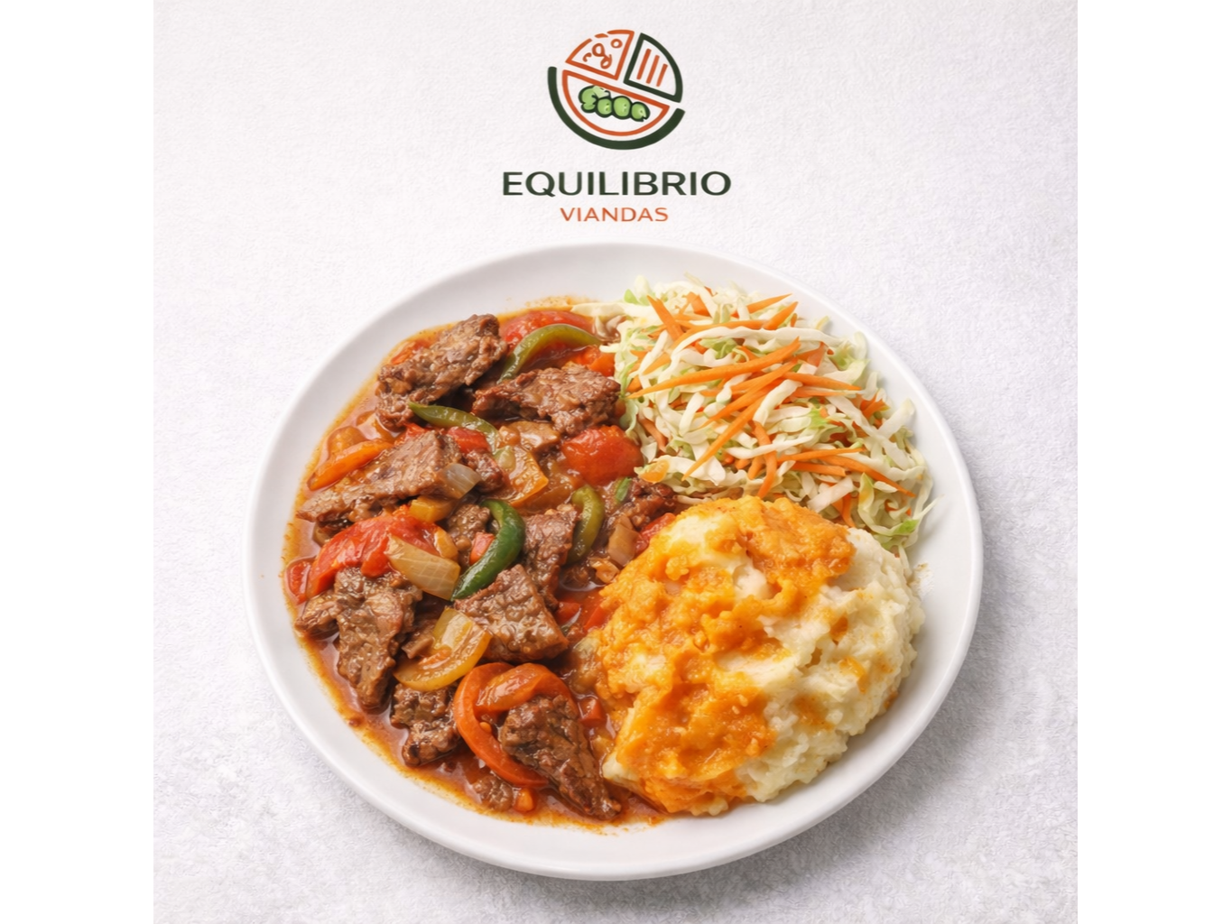 BIFES DE TERNERA  A LA CRIOLLA CON PURE de papas