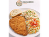 MILANESA DE PECETO CON PURE DE PAPA + ENSALADA Y PAN