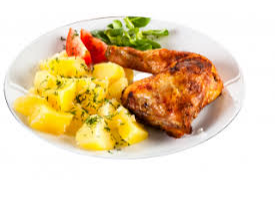 PATA MUSLO A LA PROVENZAL + ENSALADA DE PAPAS Y ZANAHORIA