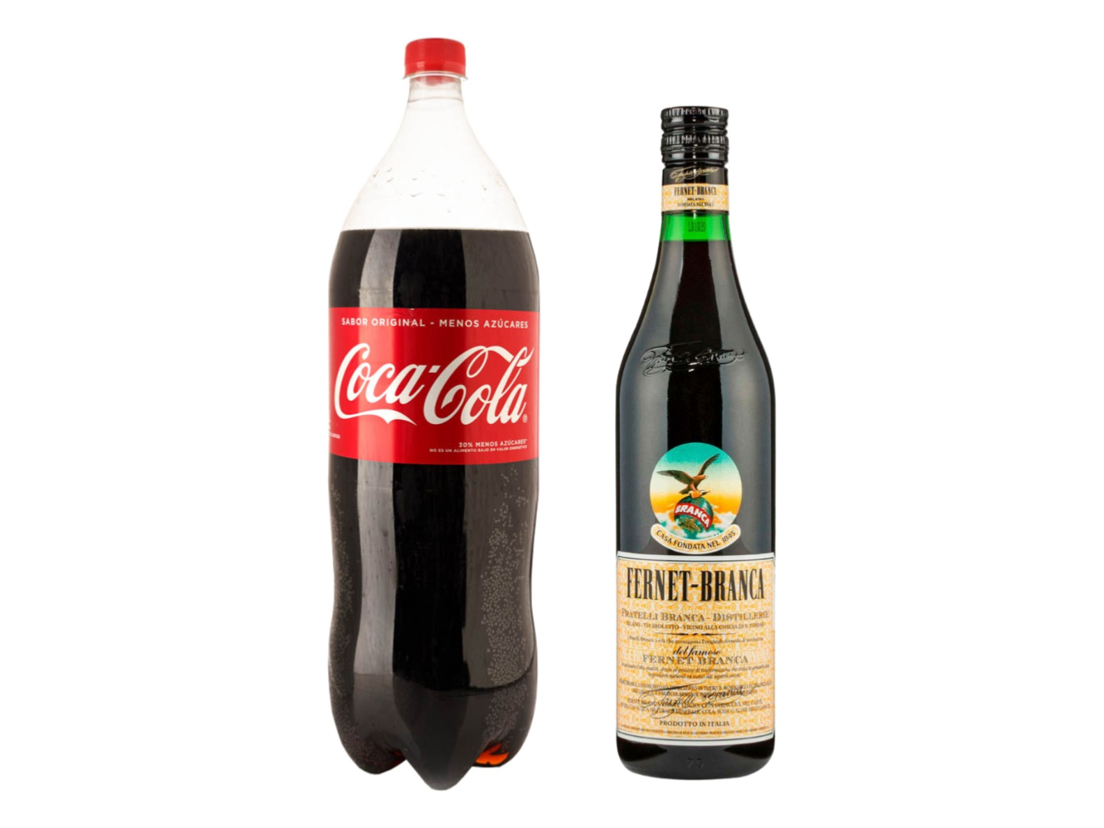 Fernet con coca cola 3lts