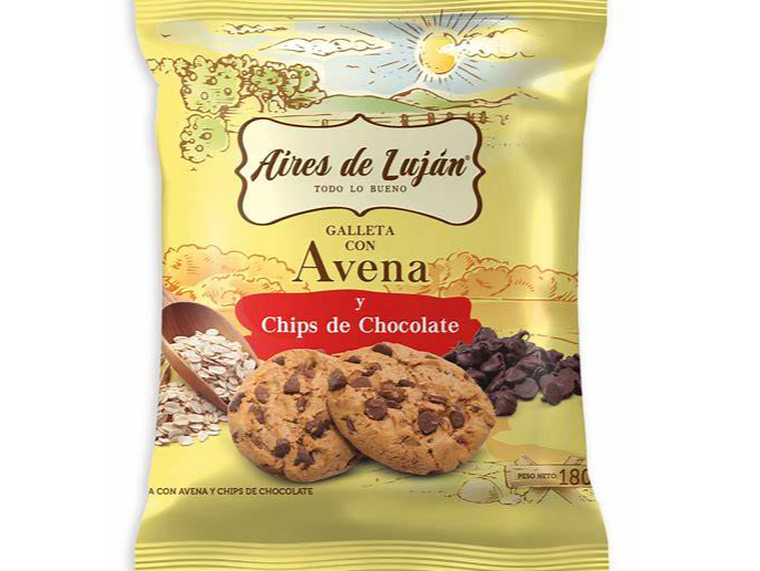 Galleta avena con chips de chocolate x180 gr Aires de Lujan