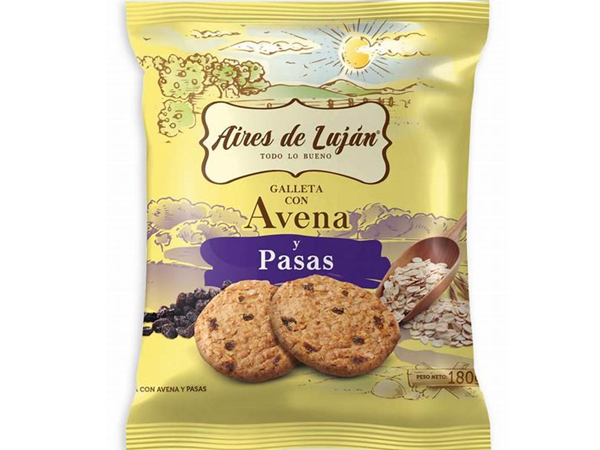 Galleta avena con Pasas de Uva x180 gr Aires de Lujan