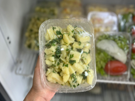 Papas con perejil y huevo