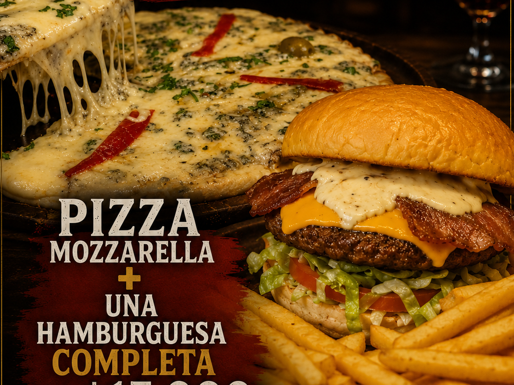 Combinada  muzza + hamburguesa