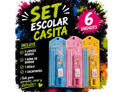 SET ESCOLAR CASITA 6 U