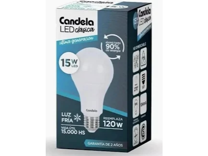 LAMPARA LED CANDELA 15w 5 U