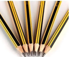 LAPIZ NEGRO  CON GOMA  12 U AMARILLO Y NEGRO