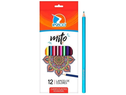 LAPICES DE COLOR LARGO - EZCO MITO 12 U