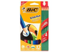 LAPICES DE COLORES LARGOS BIC 12 + 4 NEGROS DE REGALO