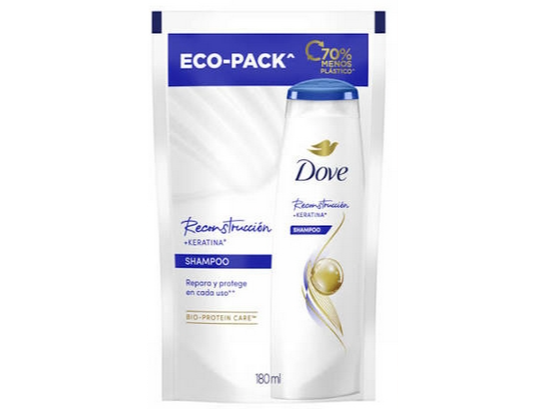 SHAMPU DOVE REC.   180cc  ECO PACK