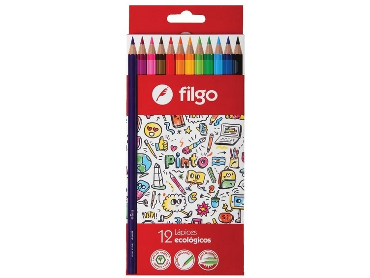 LAPICES DE COLOR LARGO FILGO PINTO x 12u