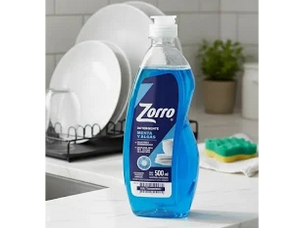 DETERGENTE ZORRO 300cc  MENTA Y ALGA
