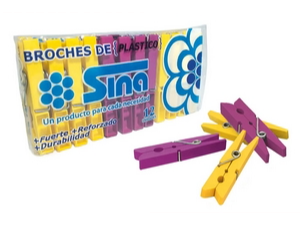 BROCHES SINA x 12 u - PLASTICOS
