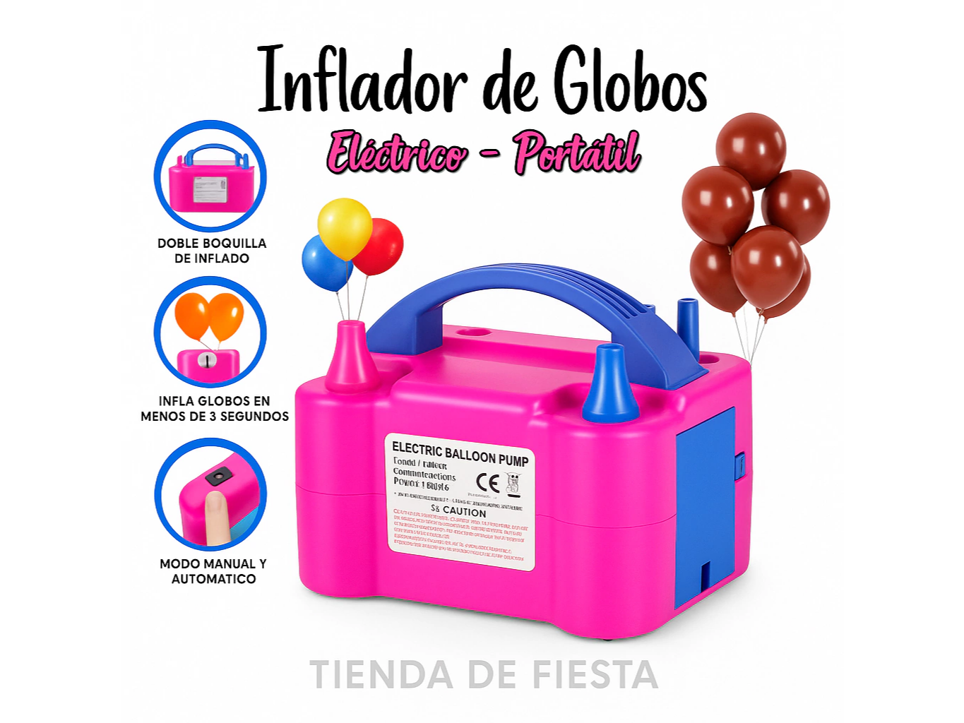 Inflador De Globos Eléctrico