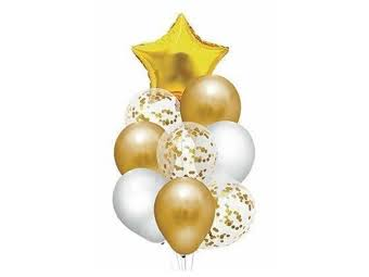 Set de Globos Dorados Estrella