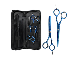 @STYLECUT KIT TIJERA CORTE+PULIR AZUL