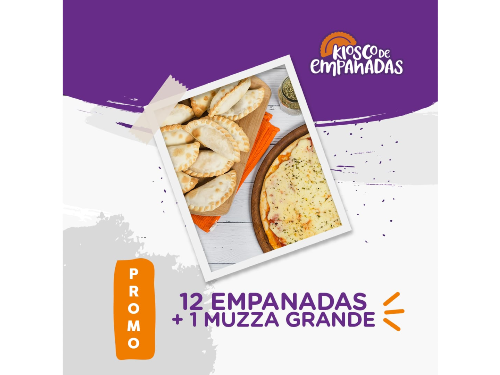  1 Muzza Grande + 12 Empanadas a elección