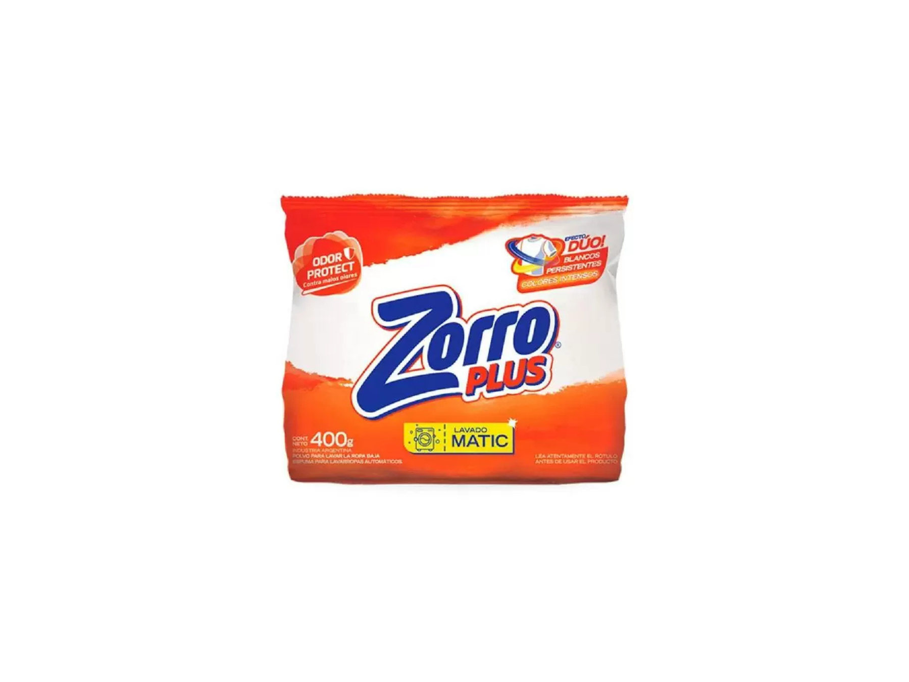 Jabón en Polvo Matic ZORRO Plus 400 grs