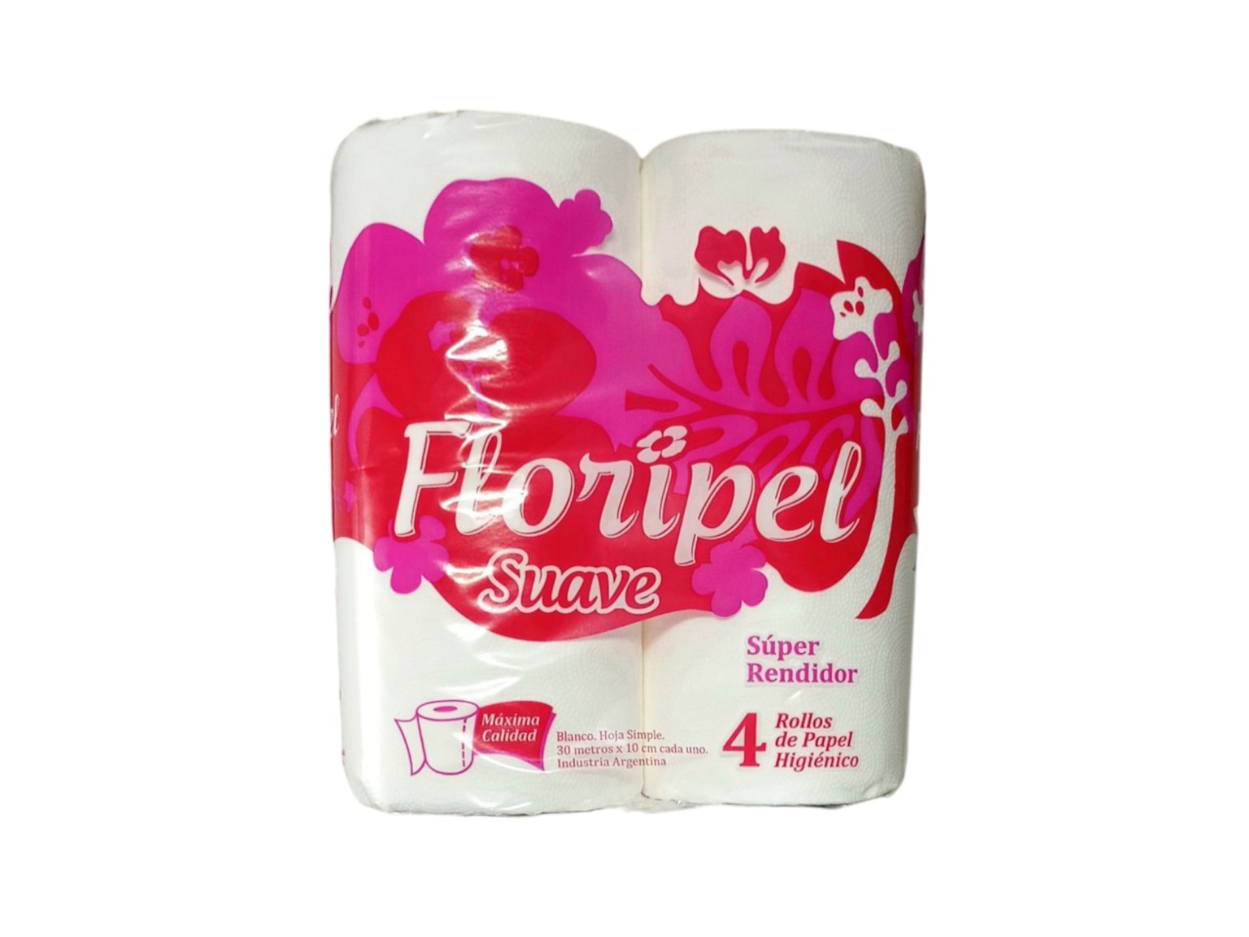 Papel Higiénico FLORIPEL 4x30 metros Hoja Simple