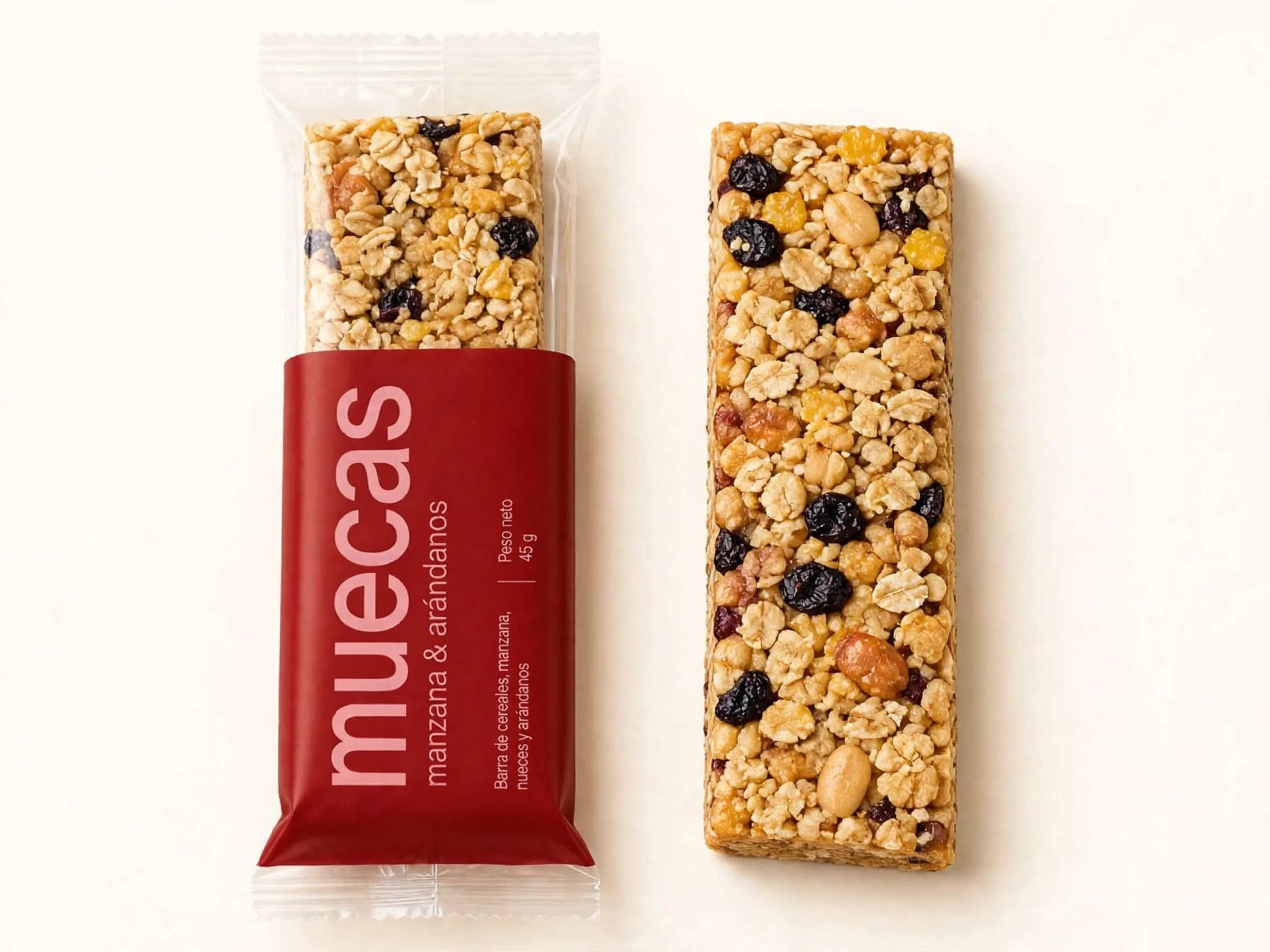 Muecas barritas c/manzana y arándanos x 16 un