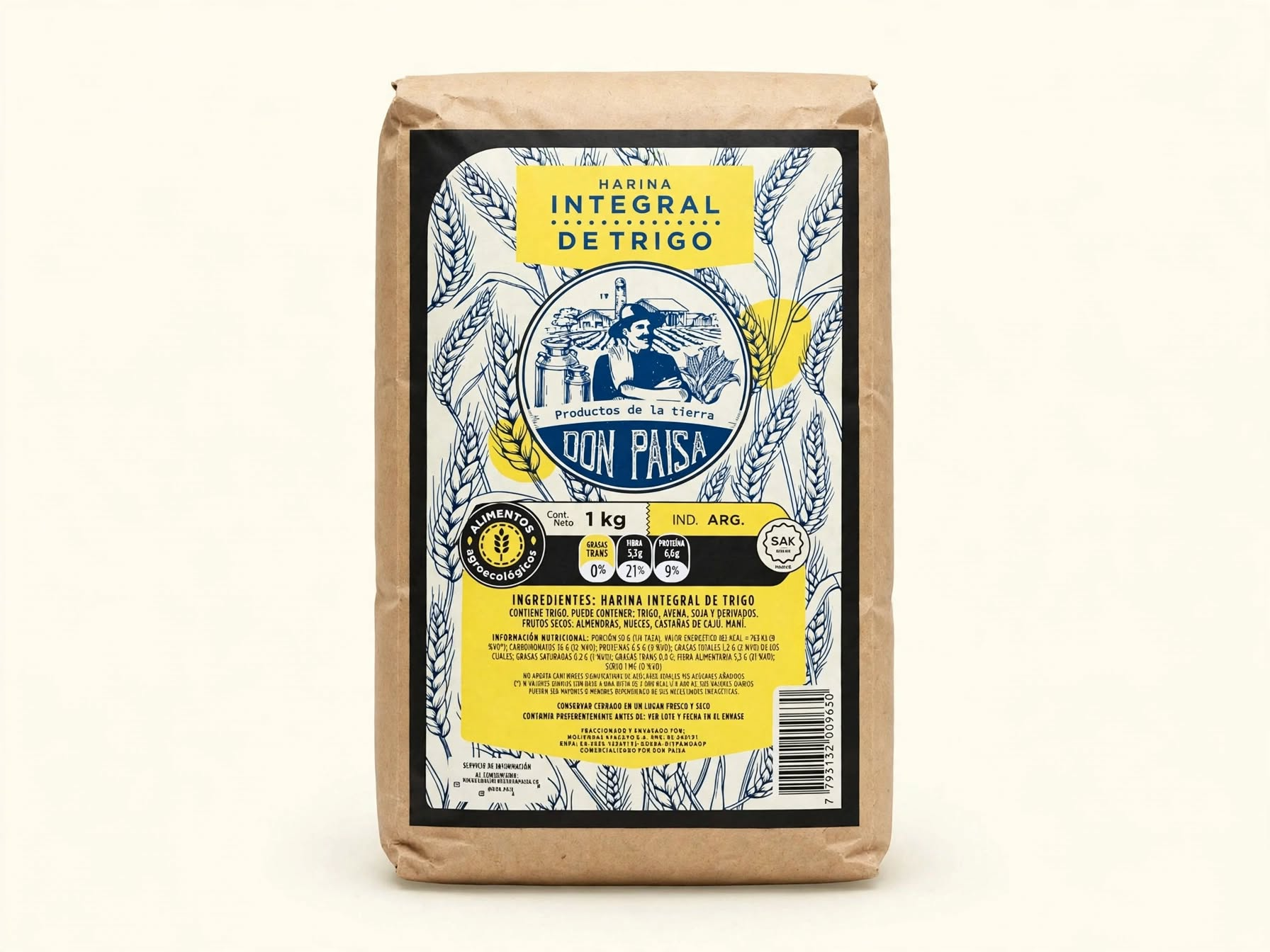 Harina integral agroecológica x 1 kg