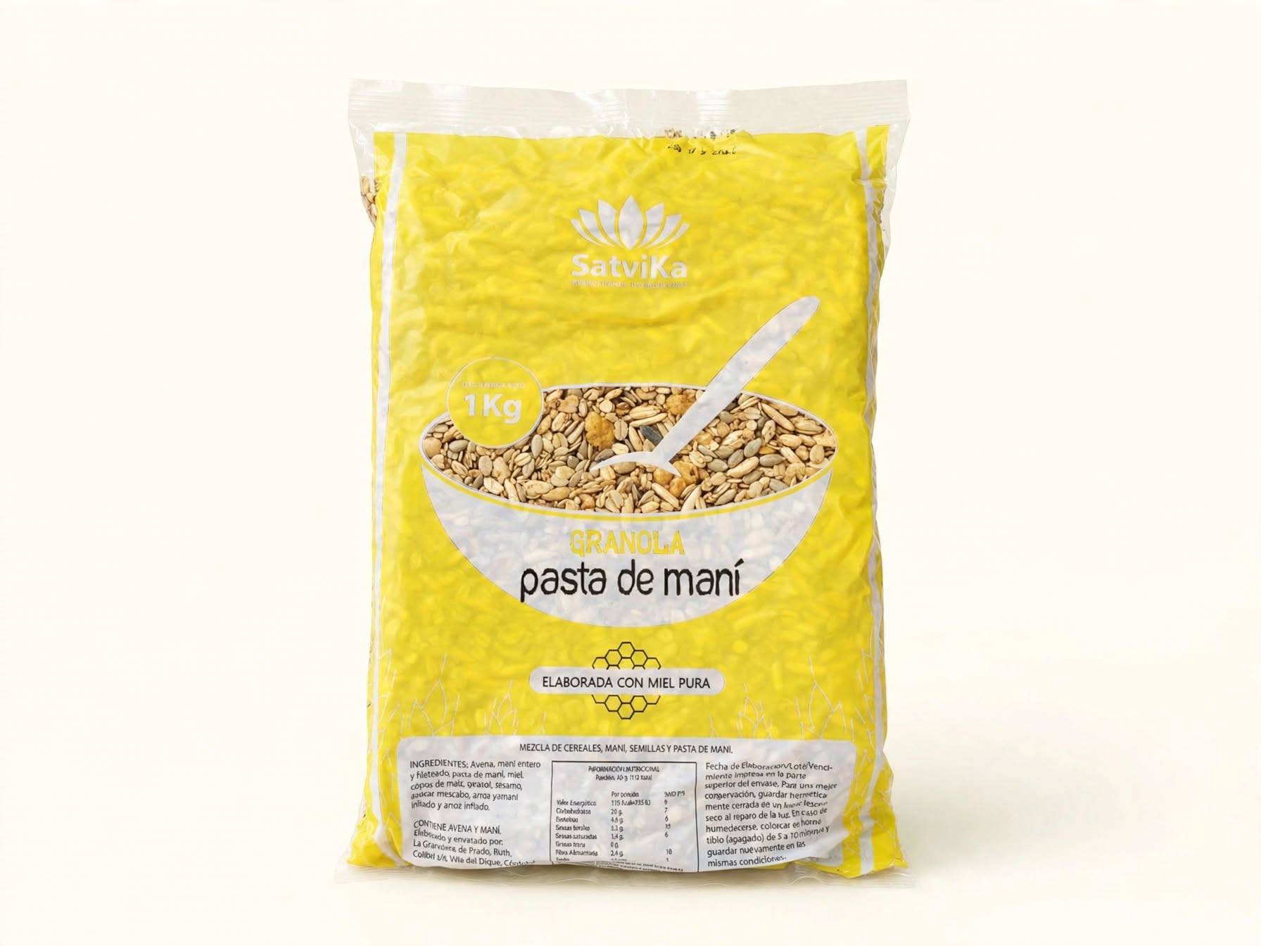 Satvika granola pasta de maní x 1 kg