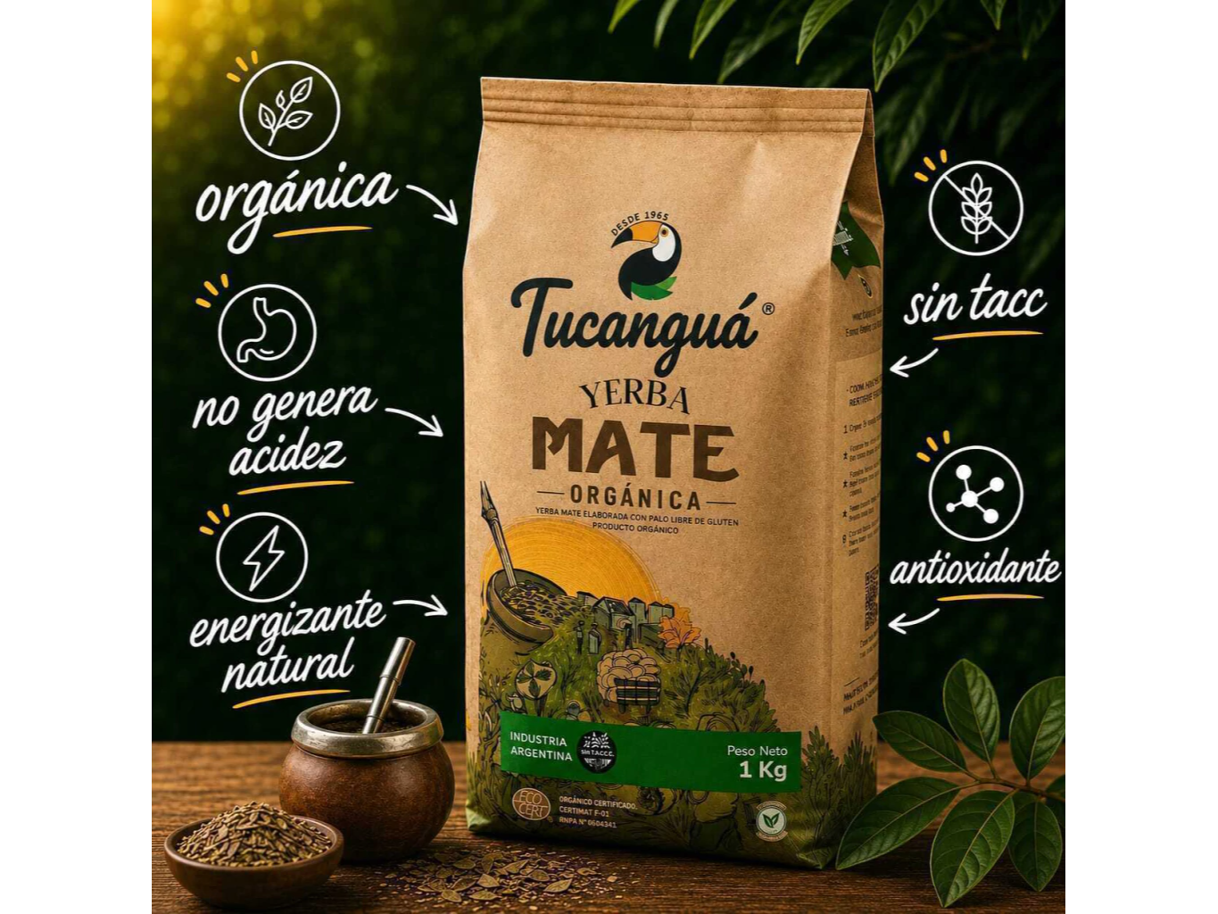 Yerba Mate Tucanguá ORGANICA 1Kg
