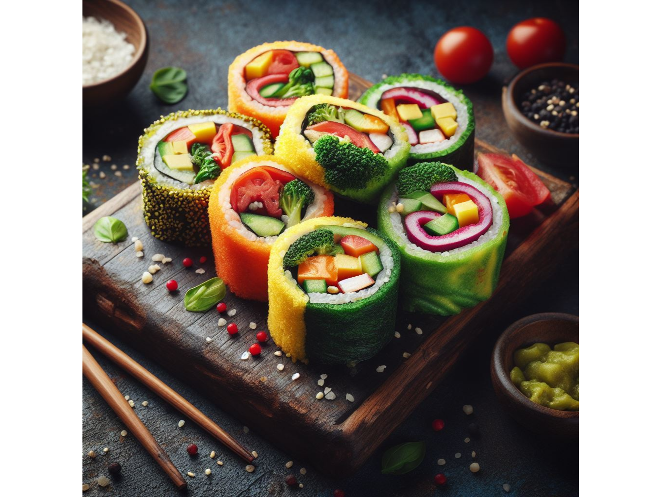 24 PIEZAS valor unico para sushi solo veggie/vegano