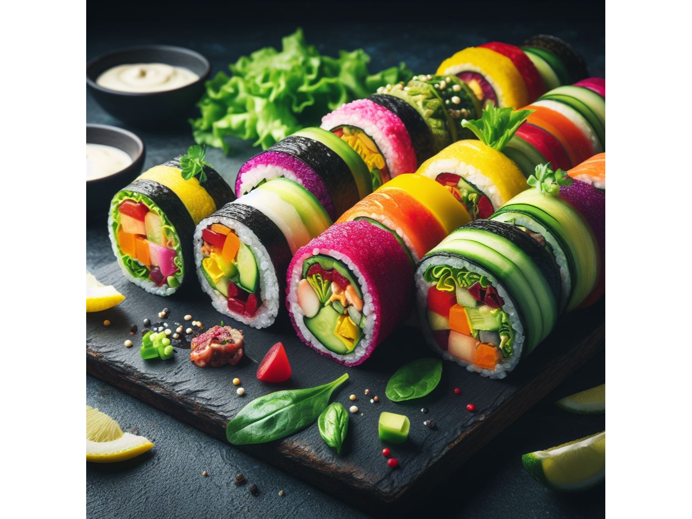 36 PIEZAS valor unico para sushi solo veggie/vegano