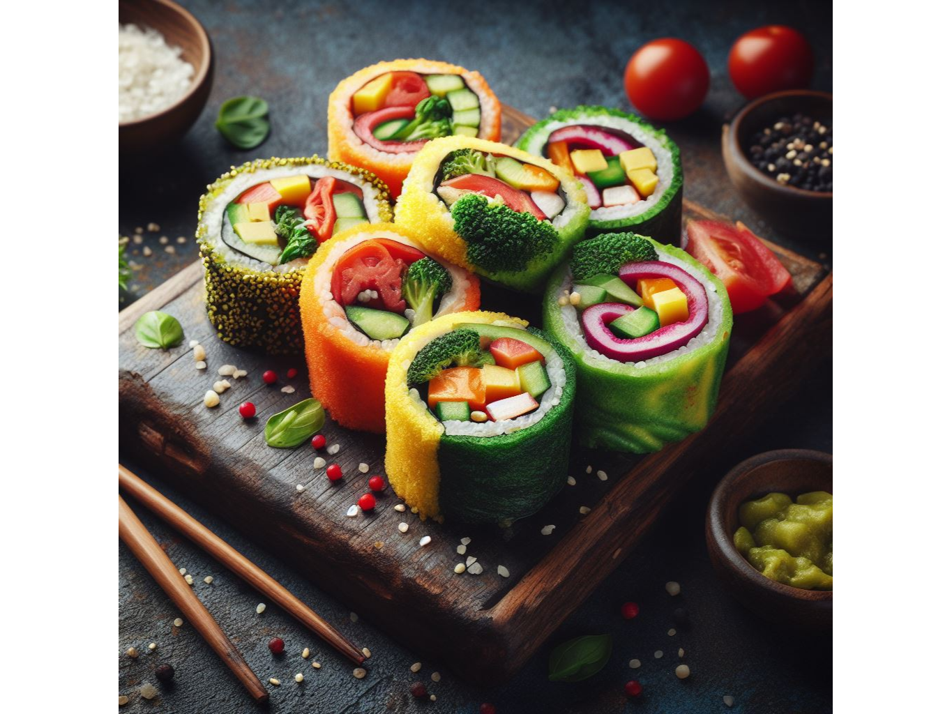 48 PIEZAS valor unico para sushi solo veggie/vegano