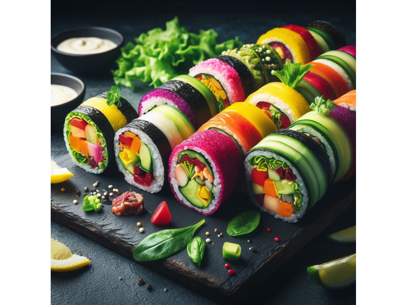 60 PIEZAS valor unico para sushi solo veggie/vegano