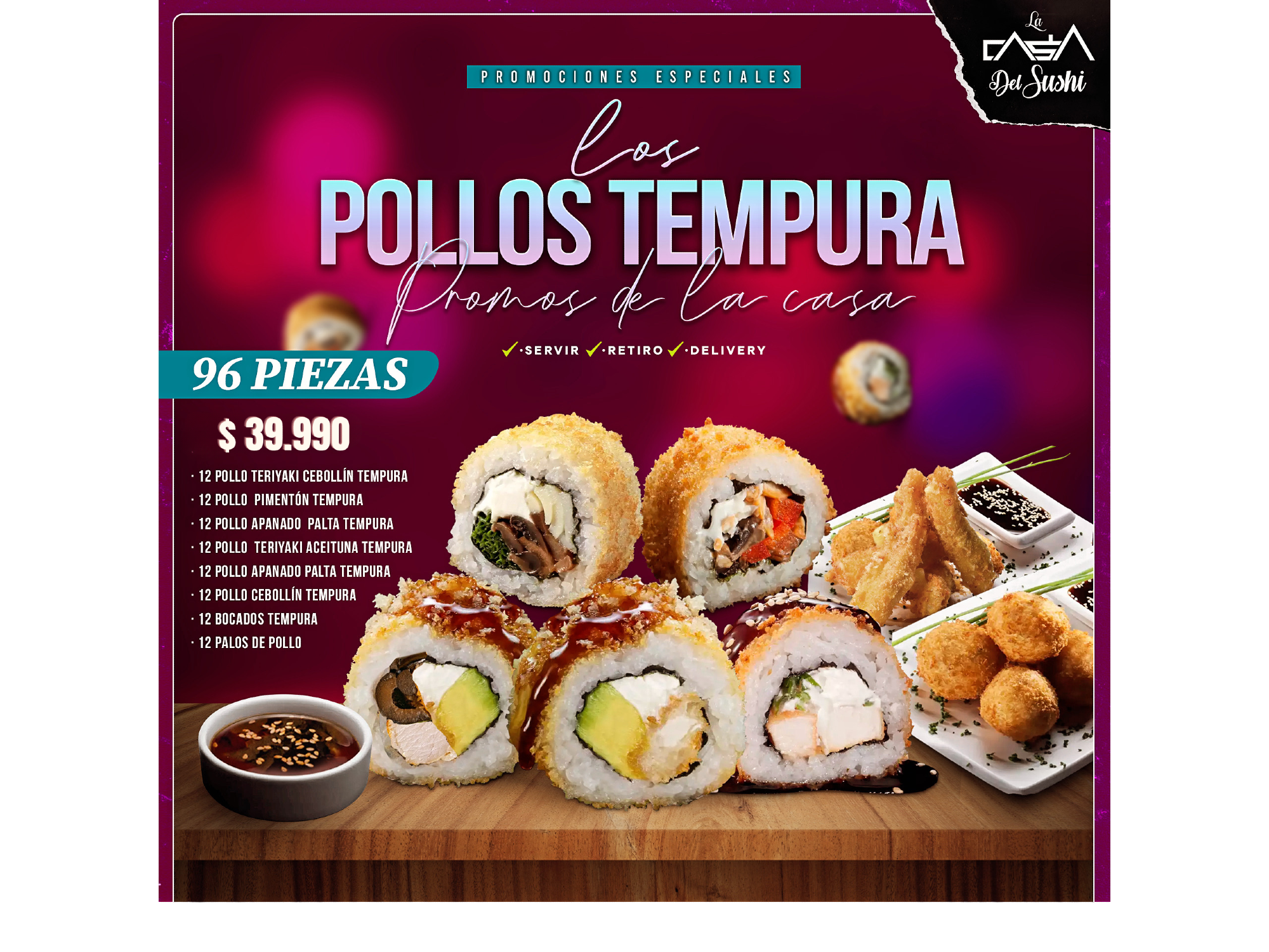 LOS POLLO TEMPURA (96 PIEZAS)