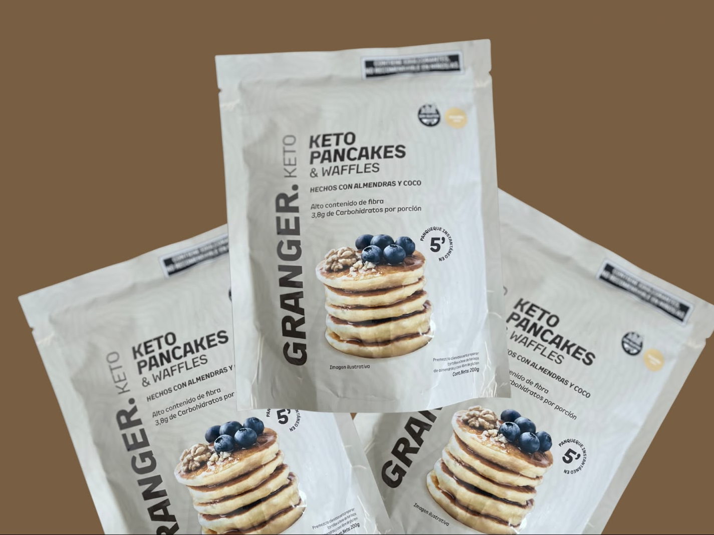 PREMEZCLA KETO PANCAKES Y WAFFLES vainilla 200GR