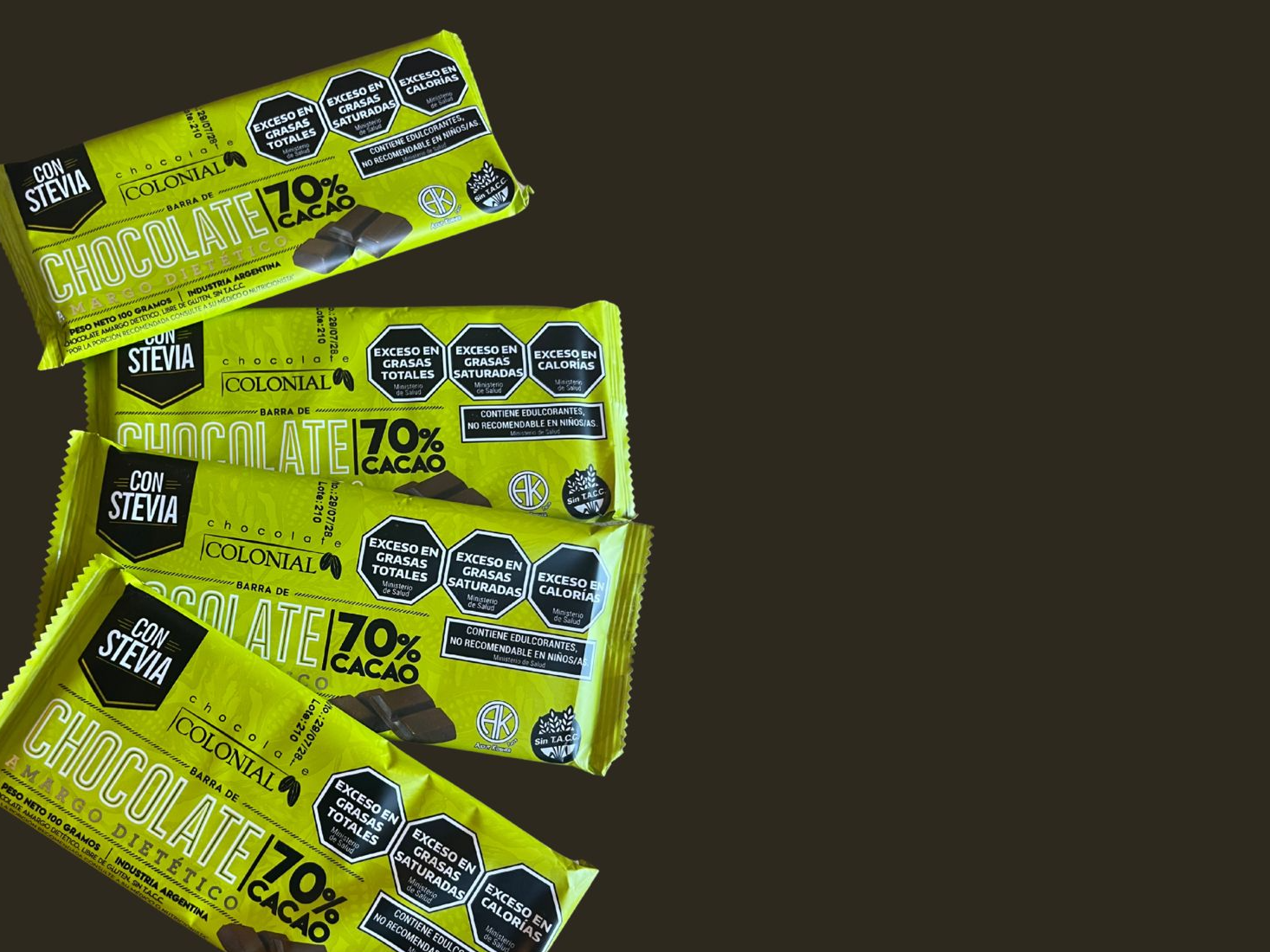 CHOCOLATE 70% CON STEVIA