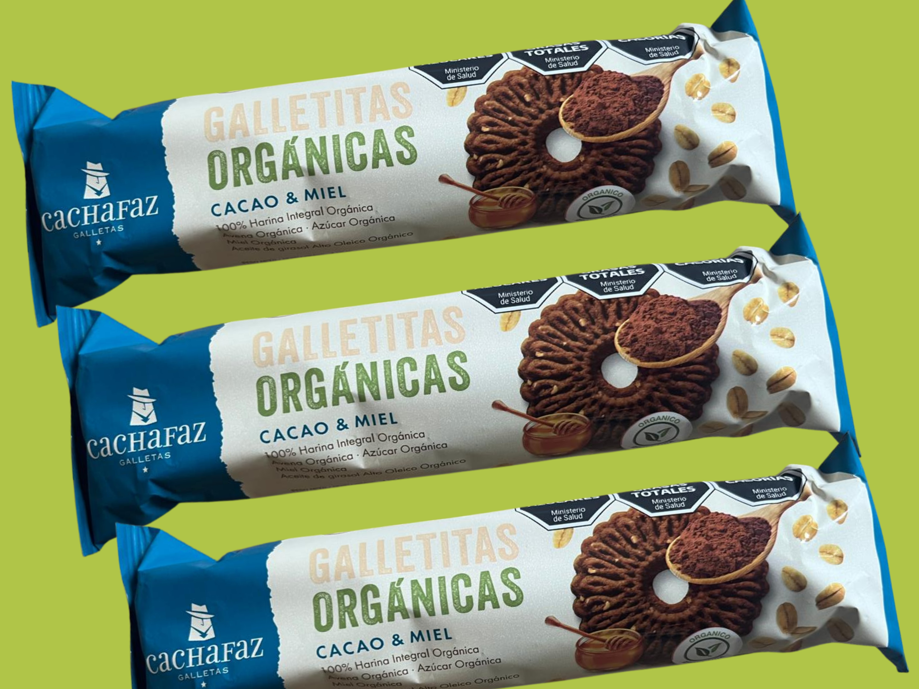 GALLETAS ORGANICAS cacao y miel cachafaz