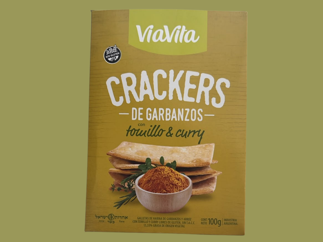 CRACKERS DE GARBANZO tomillo y curry
