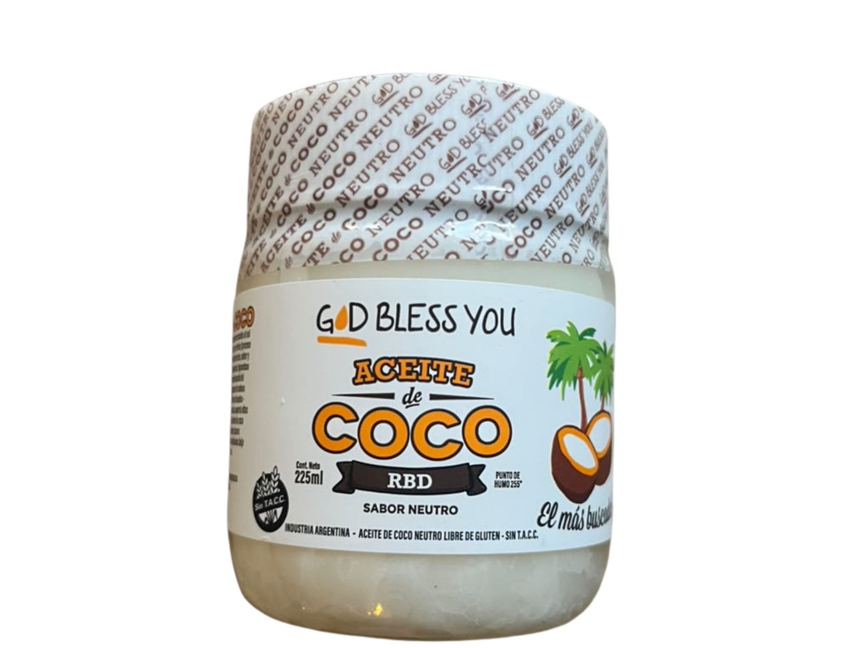 ACEITE DE COCO NEUTRO 225ml god bless you