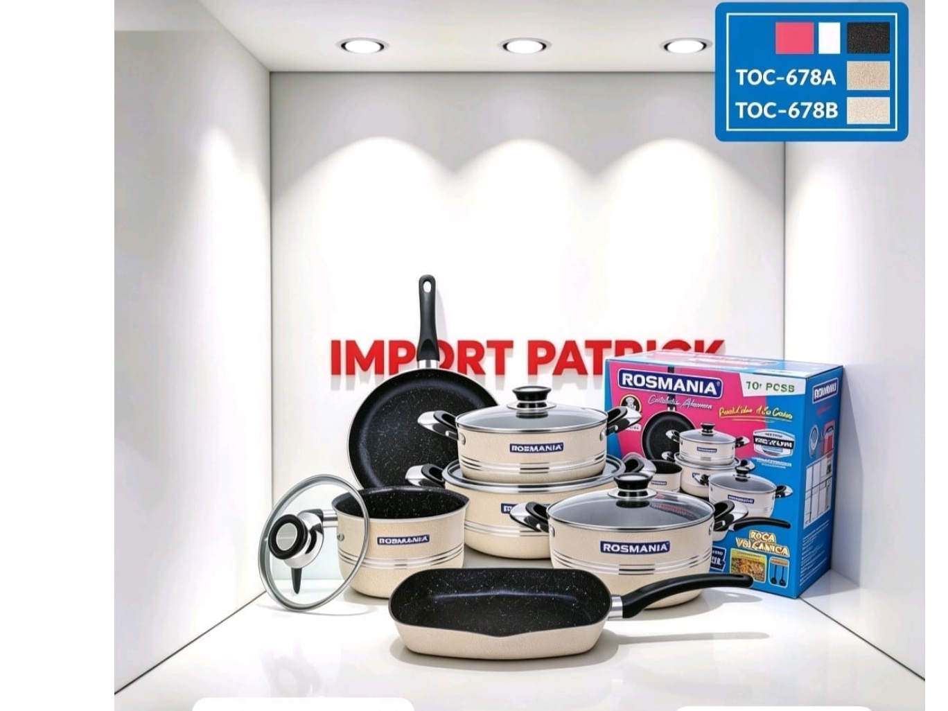 Set de ollas de 10 piezas caja con 2 U 180,000 pesos