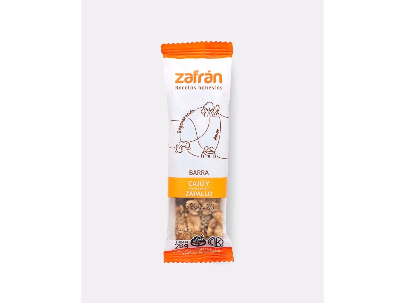 Barrita de cereal zafran Caju y zapallo