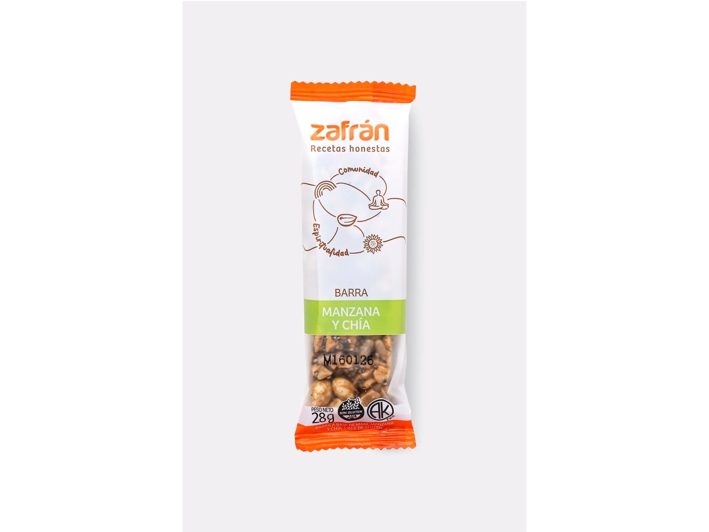 Barrita de cereal zafran Manzana y chia