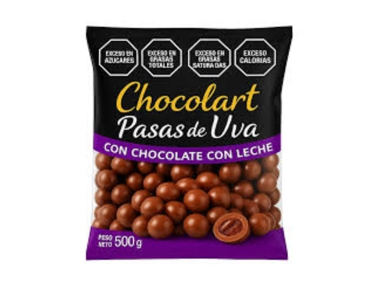 Pasas bañadas en chocolate con leche