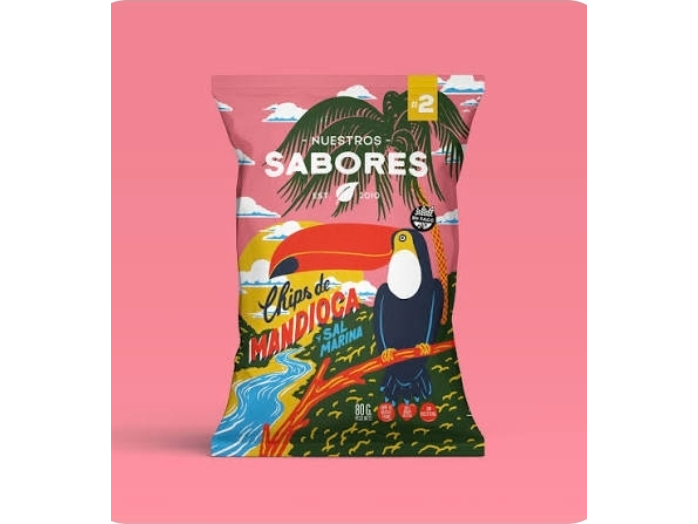Chips de mandioca con sal marina