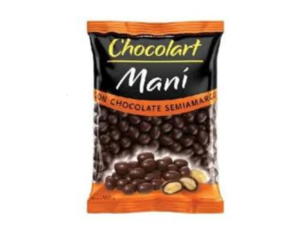 Mani bañado en chocolate semiamargo