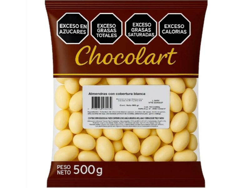 Almendras bañadas en chocolate blanco