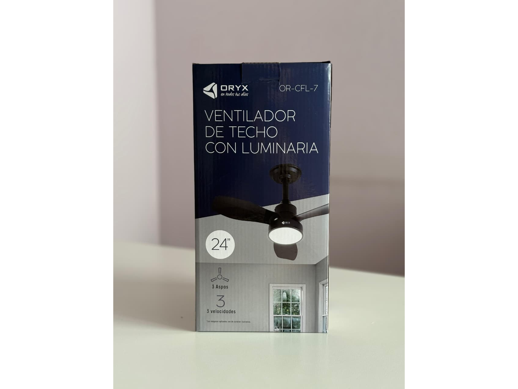 Ventilador de techo c/luminaria ORYX