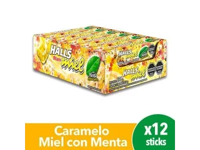 HALLS DE MIEL CON MENTA