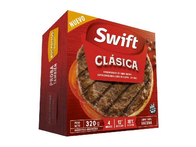 HAMBURGUESAS SWIFT CLASICAS X4
