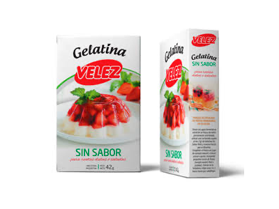 Gelatina sin sabor bovina en caja