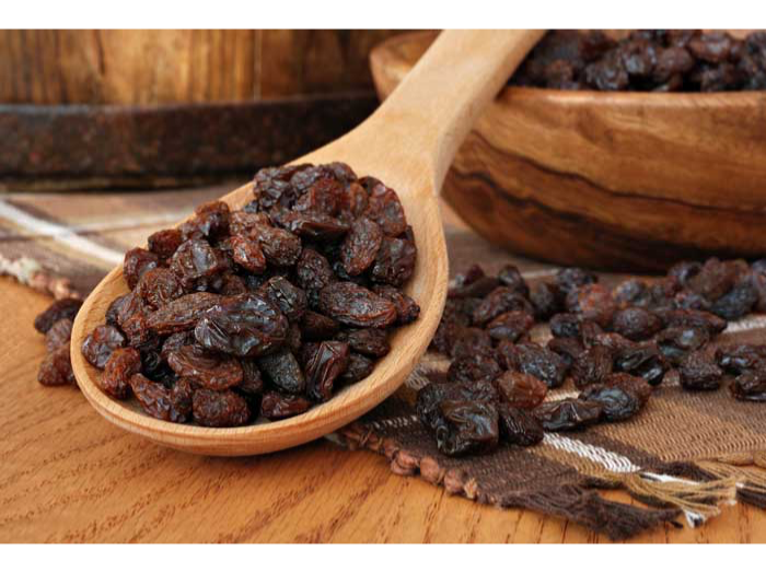 Pasas de uvas negras sin semillas