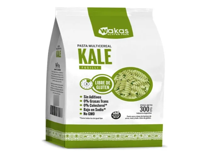 Fideos sin TACC WAKAS KALE